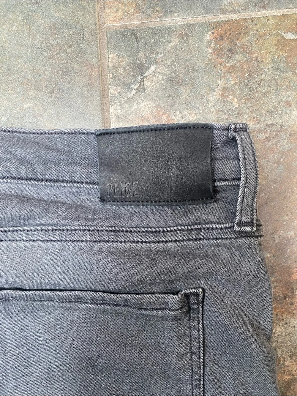 PAIGE Men's Slim Straight Lennox Jeans in Washed Charcoal